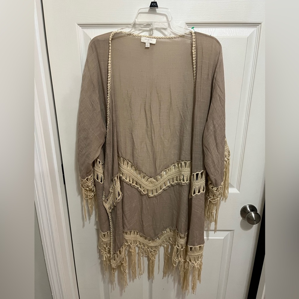 Umgee Light Brown Knit Cardigan